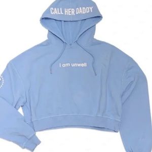 I am unwell cropped hoodie - Alex Cooper